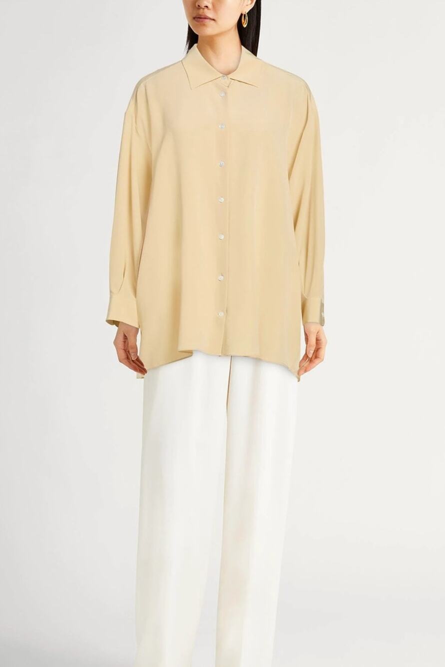 The Row Luka oversized Silk shirt